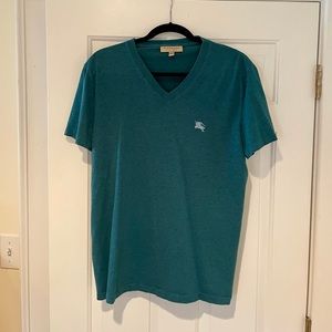 Burberry Men’s V-Neck Blue T-Shirt
